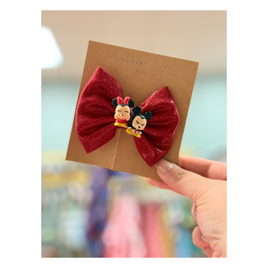 Savannah Bow - Mickey & Minnie Mouse