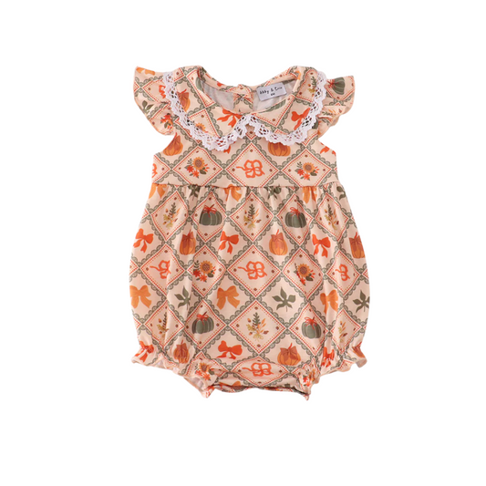 Fall Bows Bubble Romper