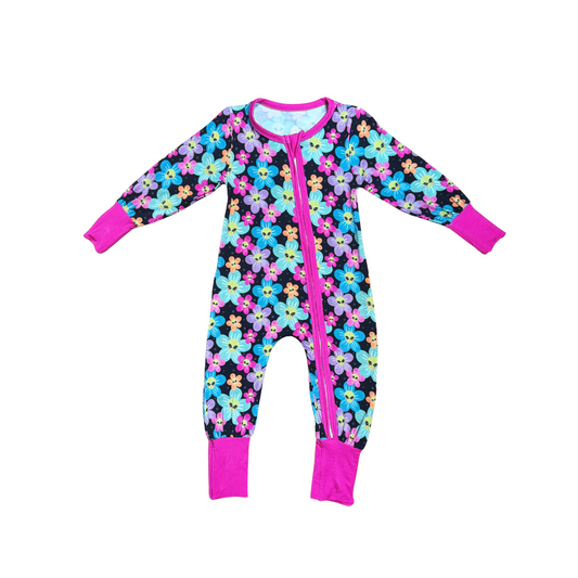 Way Out Flower Bamboo Romper