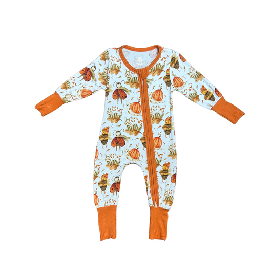 Sweet Fall Forest Creatures Bamboo Romper