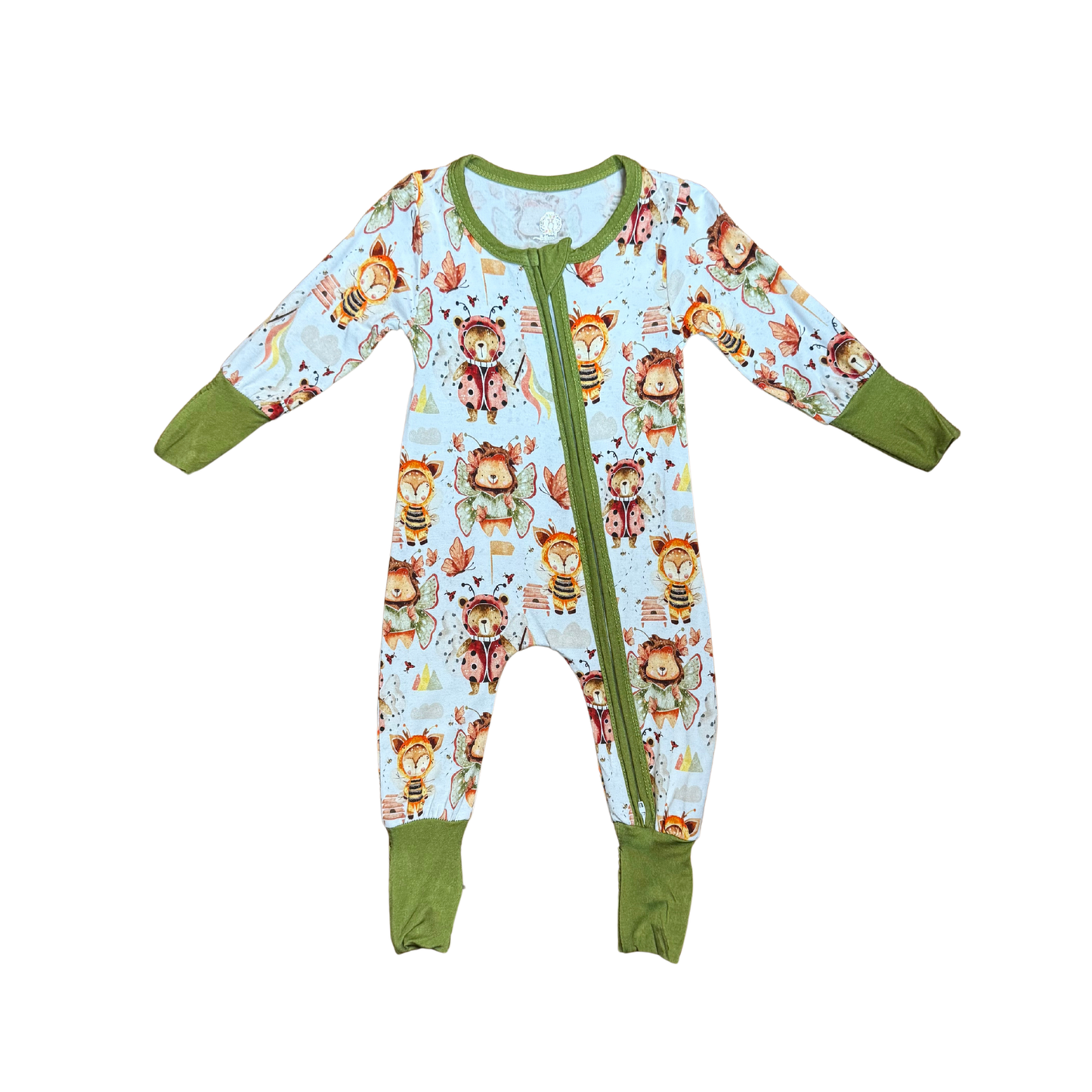 Cute Little Fall Forest Friends Bamboo Romper