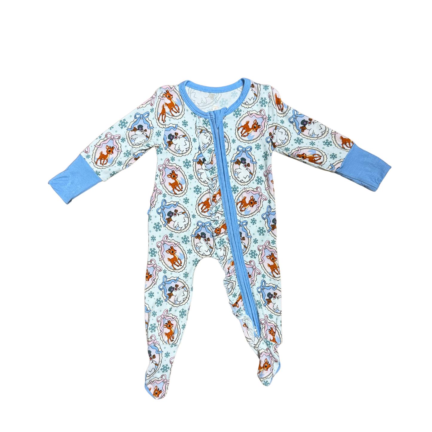 Rudolph & Friends Frames Bamboo Footed Romper
