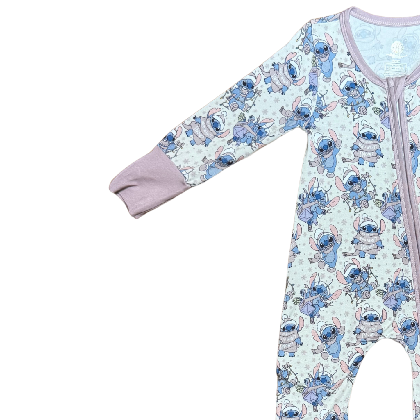 Stitch, Let It Snow Bamboo Romper
