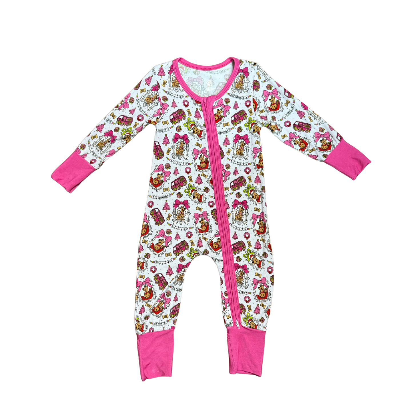 Scooby Christmas Frames Bamboo Romper