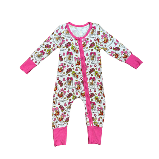 Scooby Christmas Frames Bamboo Romper