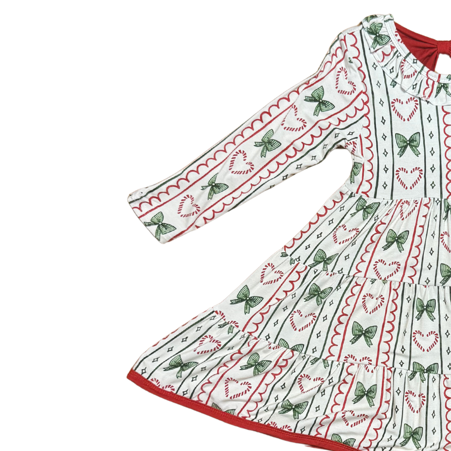 Peppermint Hearts Bamboo Twirl Dress