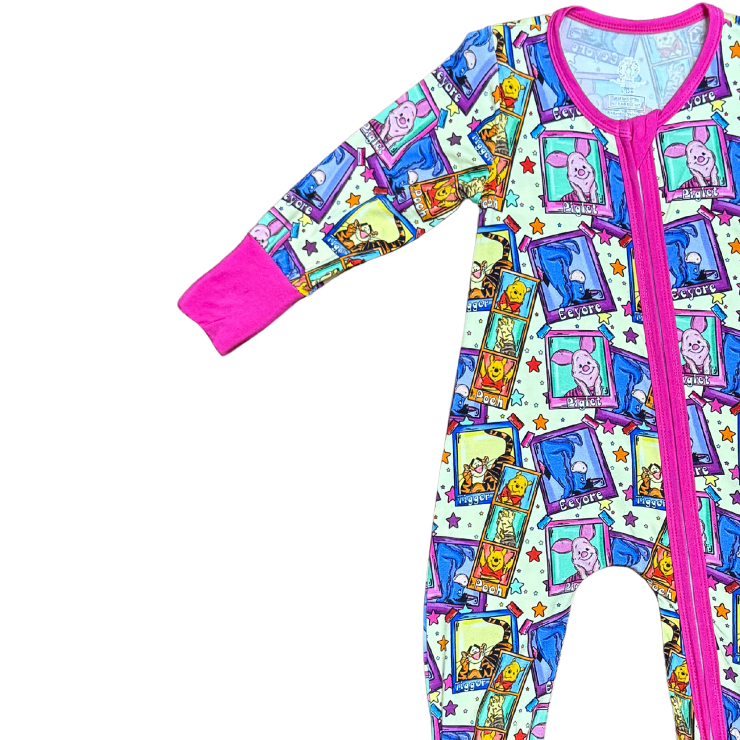 Vintage Winnie The Pooh Frames Bamboo Romper