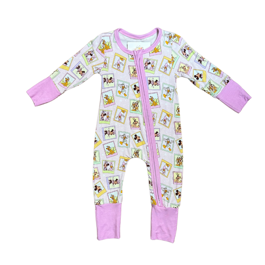 Mickey & Friends Polaroids Bamboo Romper