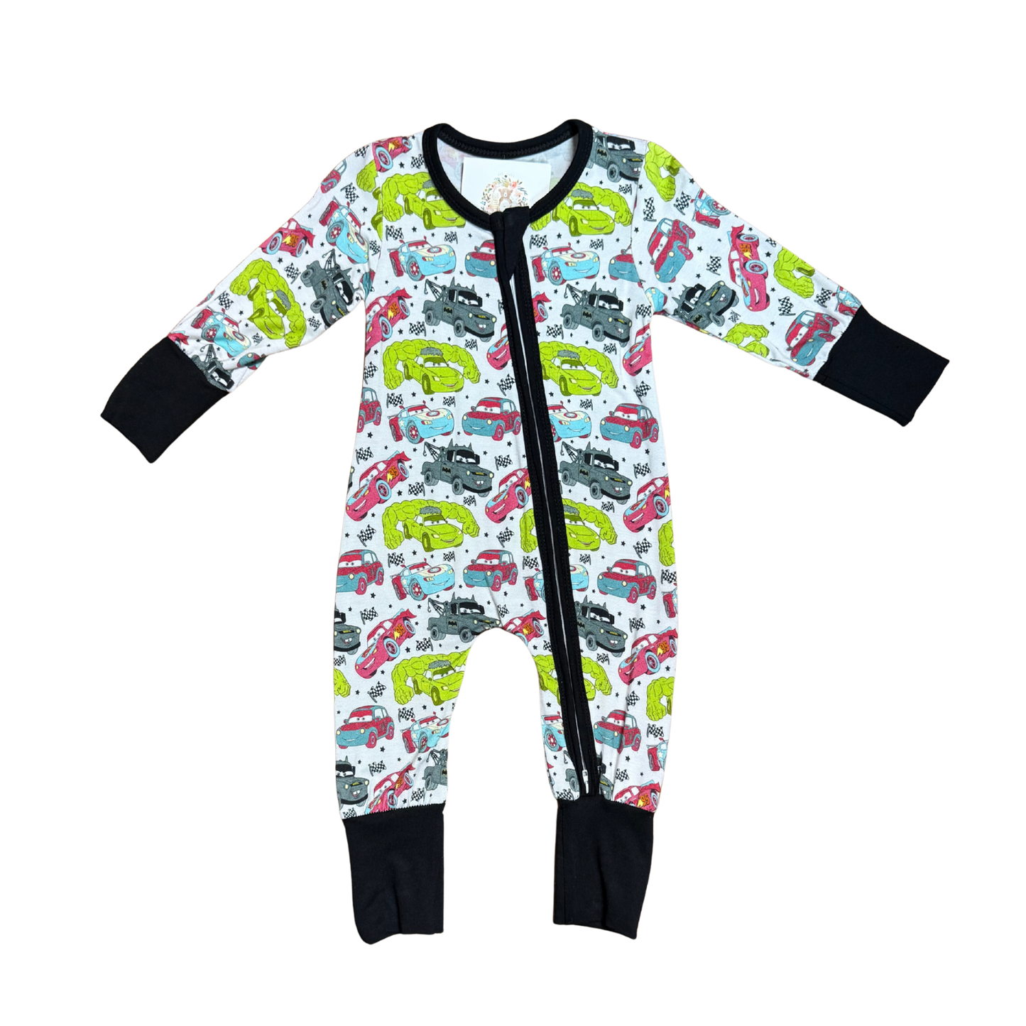 Superhero Cars Bamboo Romper