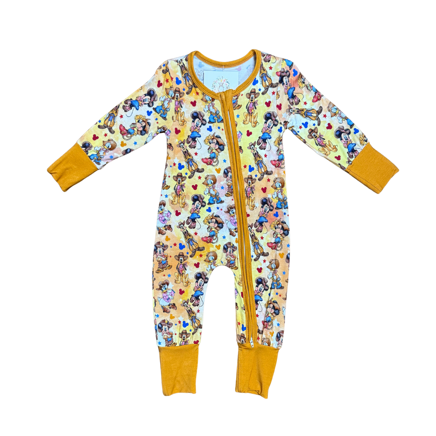 Yee-Haw Mickey Bamboo Romper
