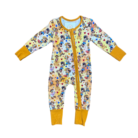 Yee-Haw Mickey Bamboo Romper