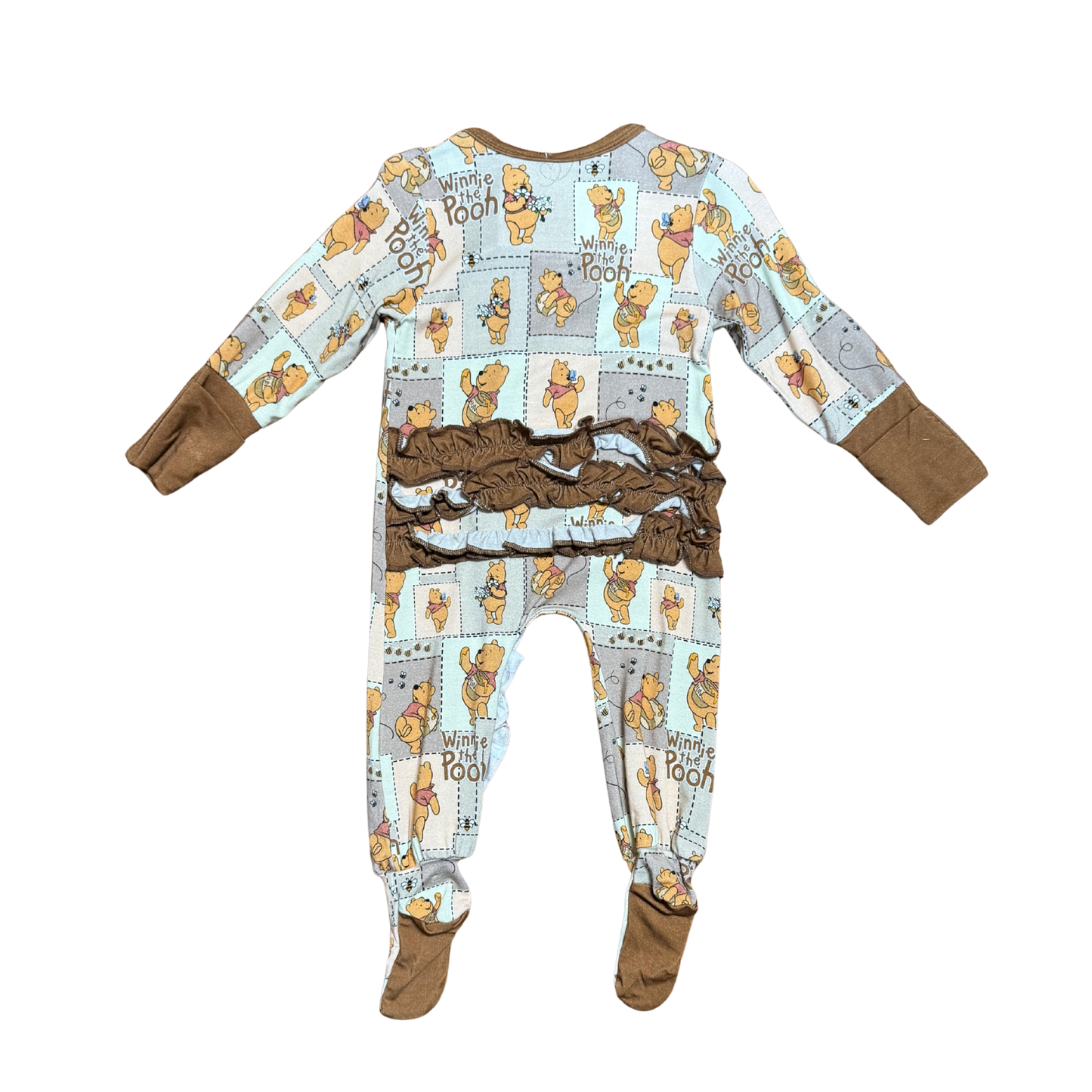 Winnie The Pooh Footed Ruffled Romper