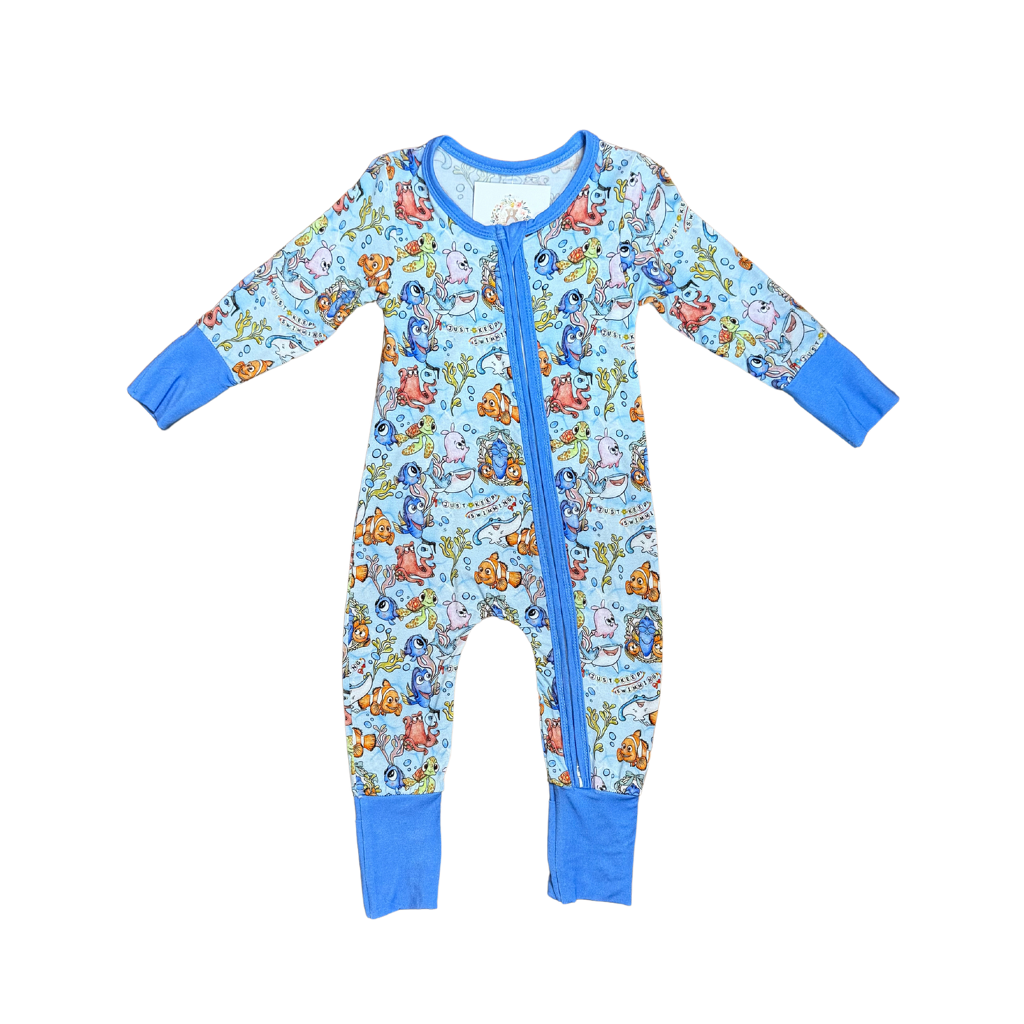 Just Keep Swimming Friends Bamboo Romper