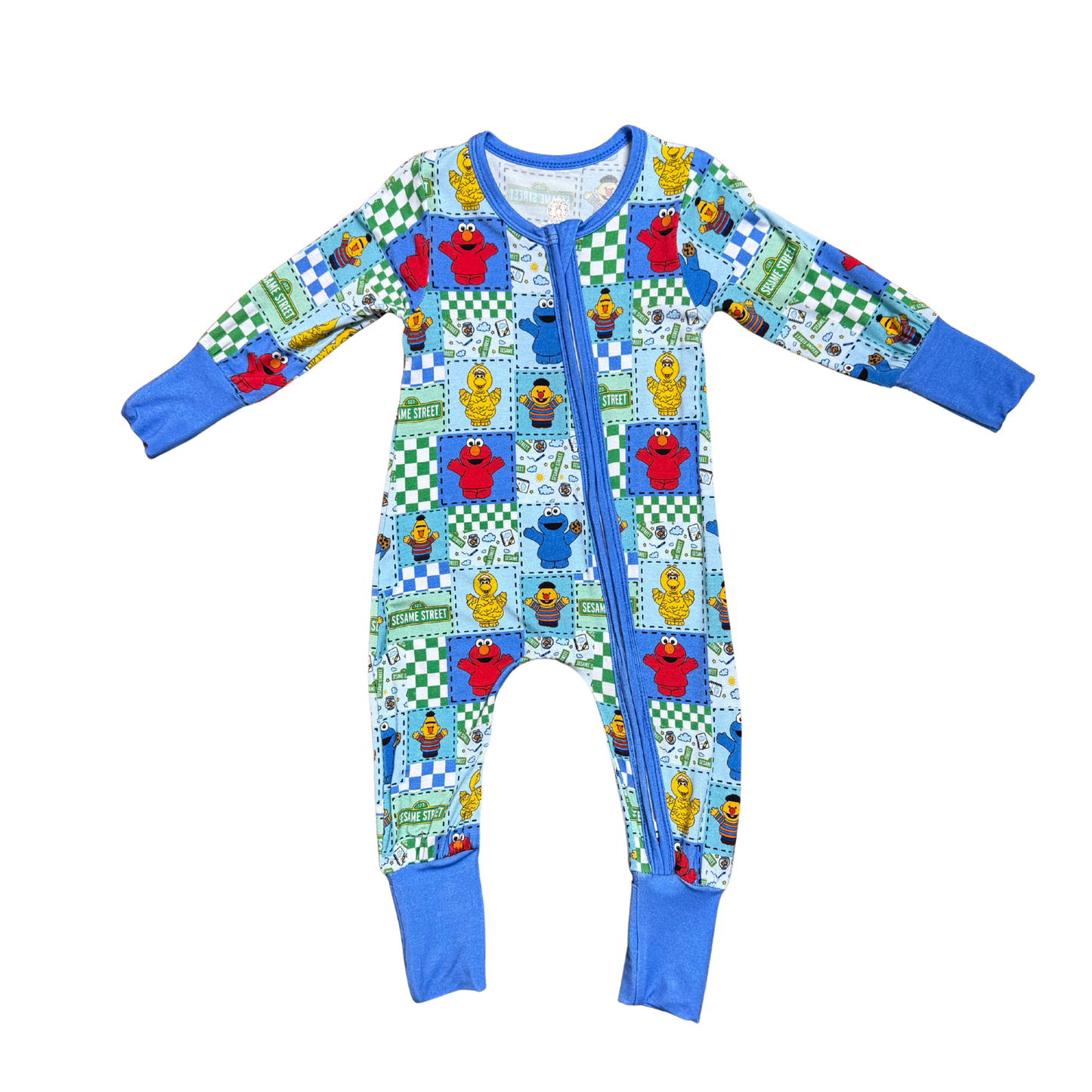 Sesame Street Little People Bamboo Romper (Blue)