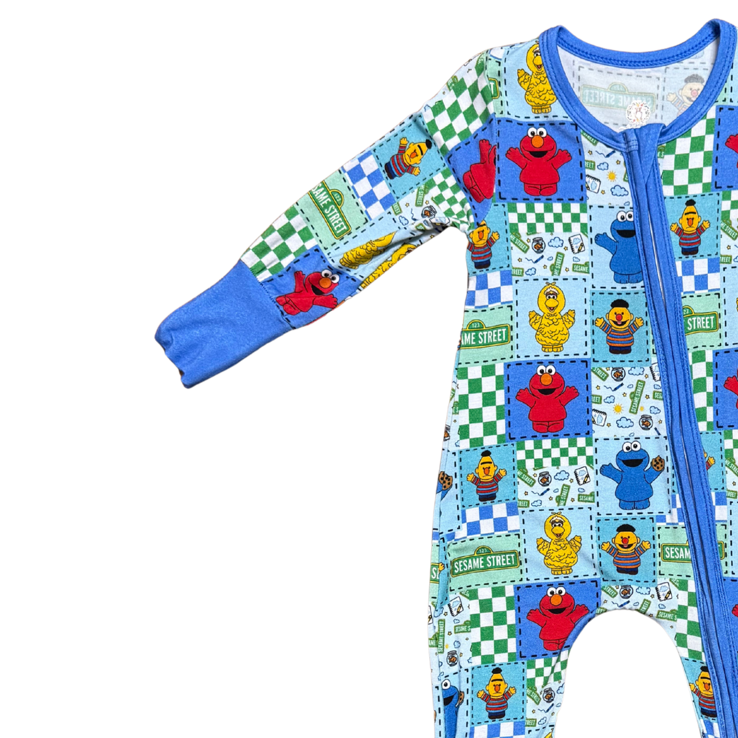 Sesame Street Little People Bamboo Romper (Blue)