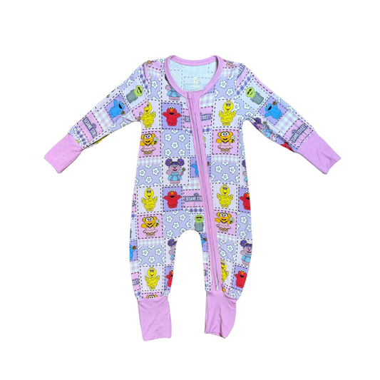 Sesame Street Little People Bamboo Romper (Purple)