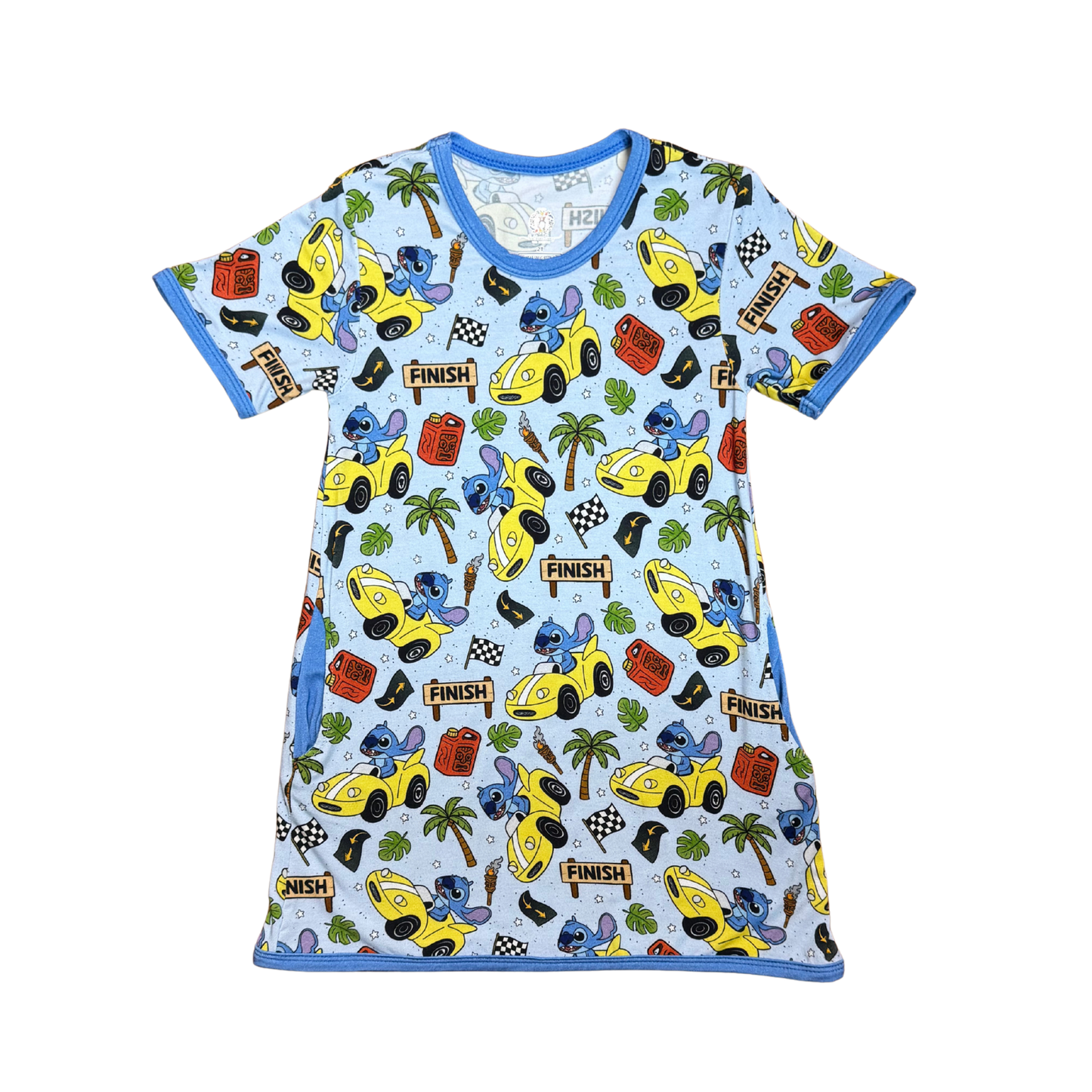 Racing Stitch Bamboo Night Gown