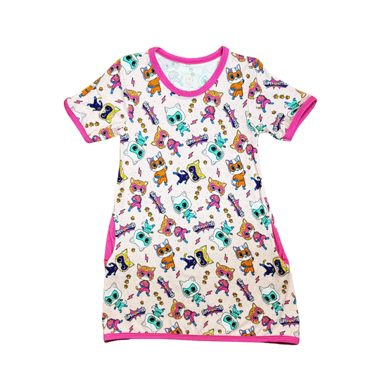 Super Kitties Bamboo Night Gown