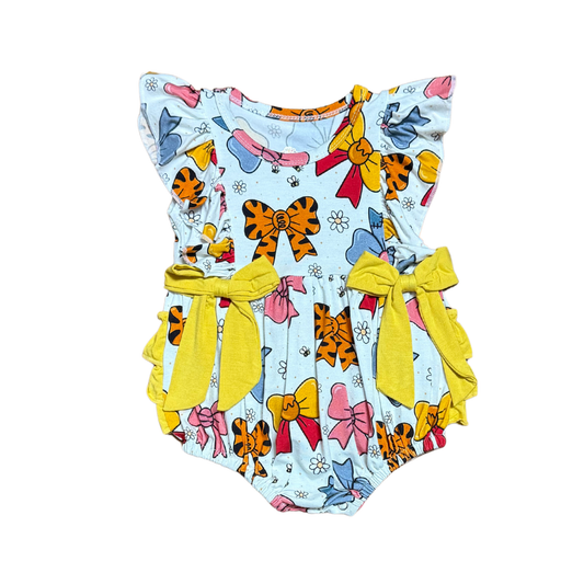 Pooh Character Bows Bamboo Bubble Romper