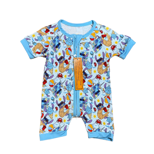 Stitch At The Beach Bamboo Short Romper