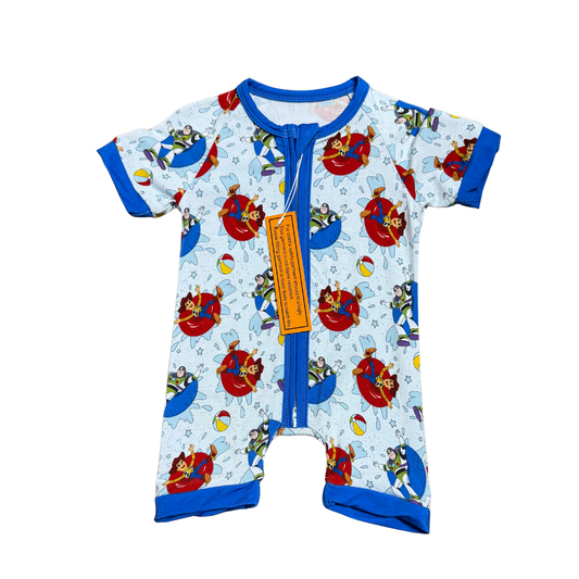 Woody & Buzz Floatin' Away Bamboo Short Romper