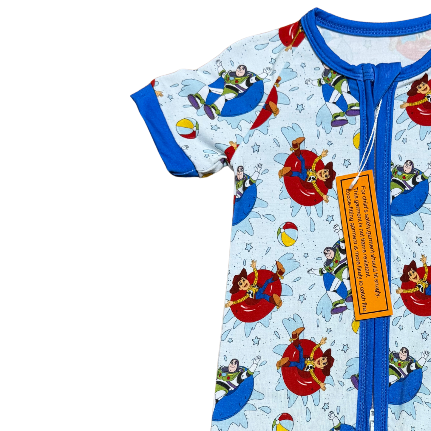 Woody & Buzz Floatin' Away Bamboo Short Romper