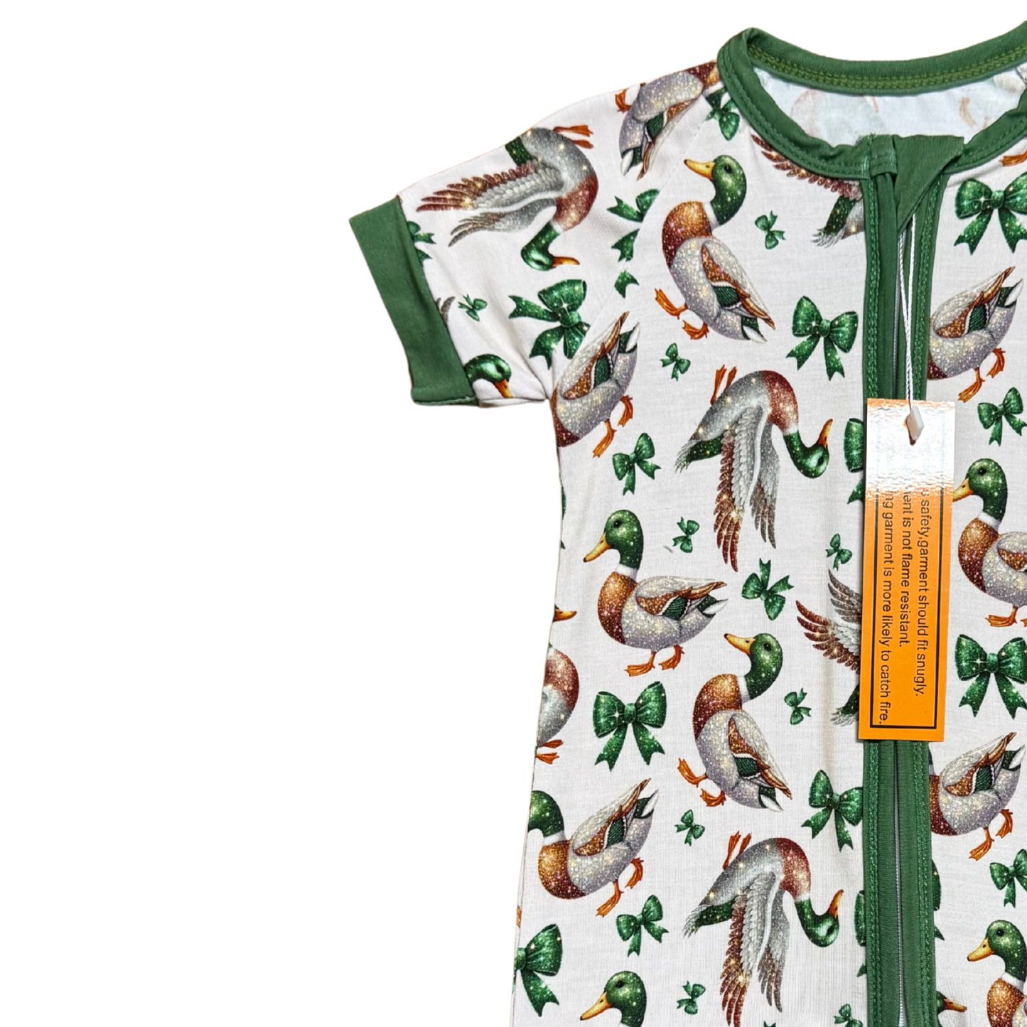 Glitter Ducks Bamboo Short Romper