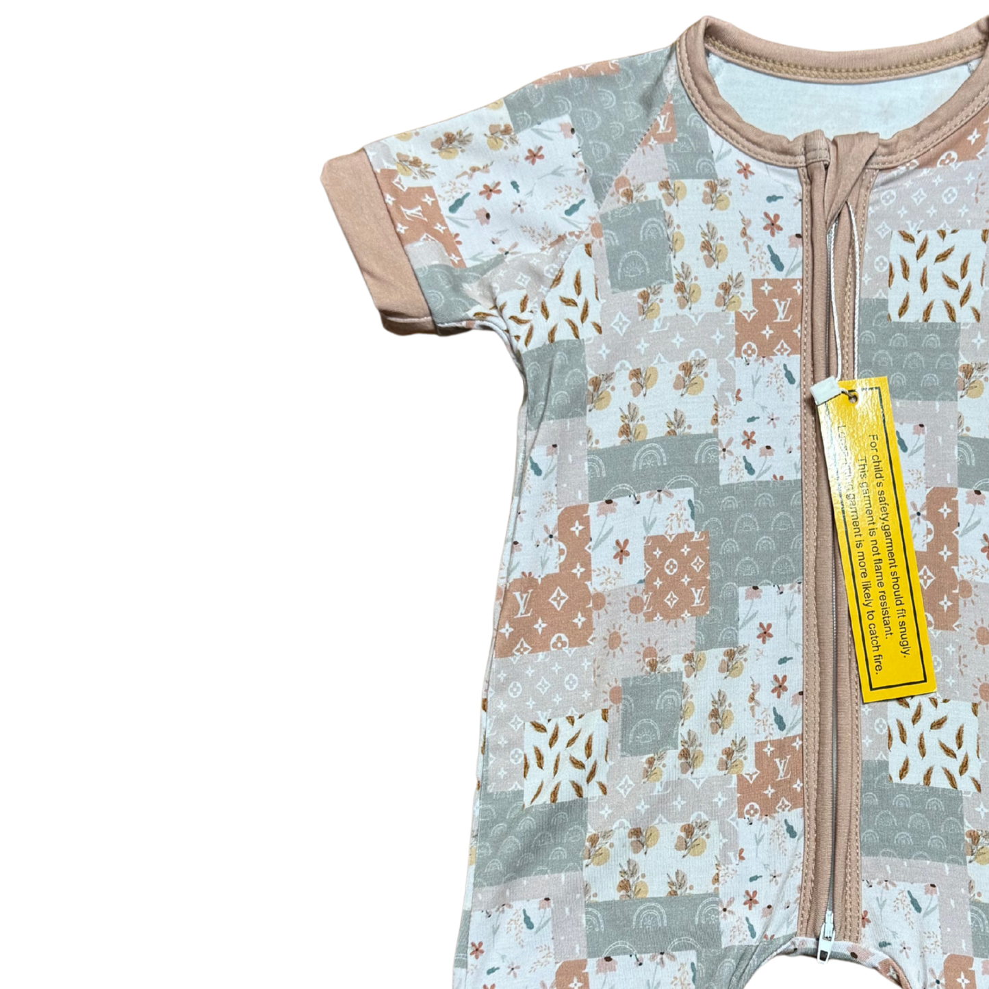 Boujee Patches Bamboo Short Romper