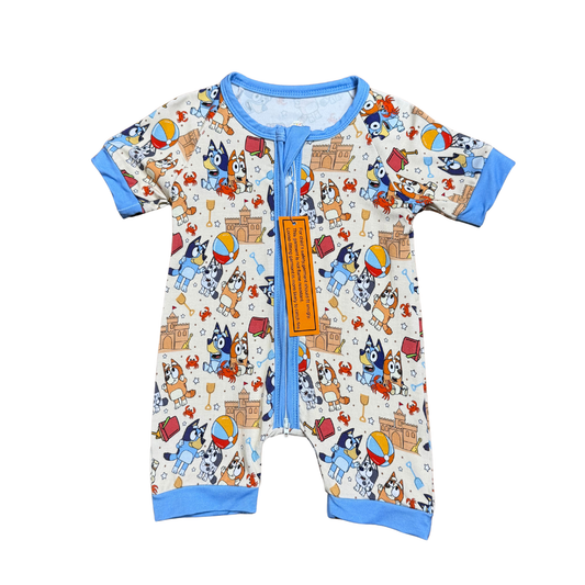 Beach Days w/Bluey Bamboo Short Romper