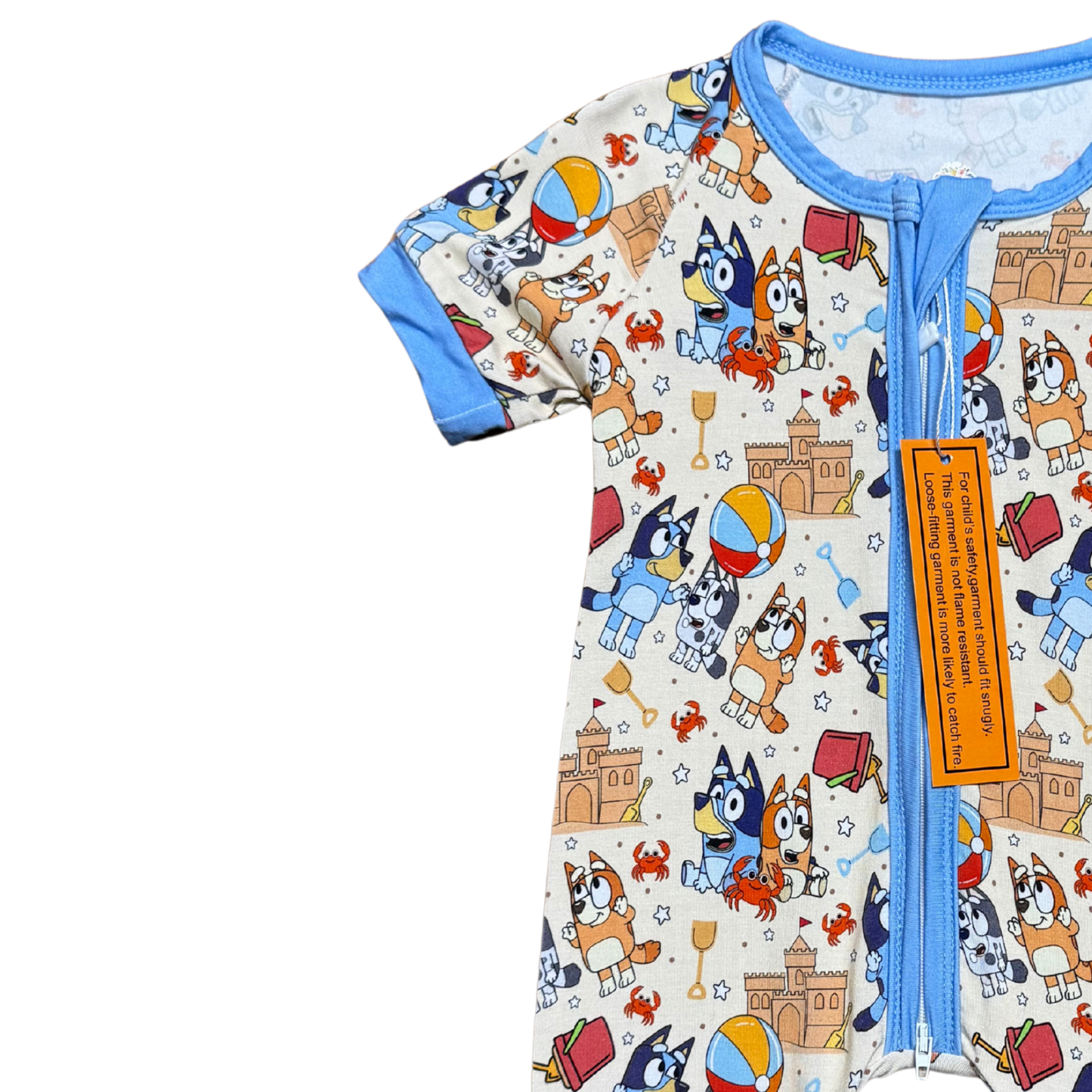 Beach Days w/Bluey Bamboo Short Romper