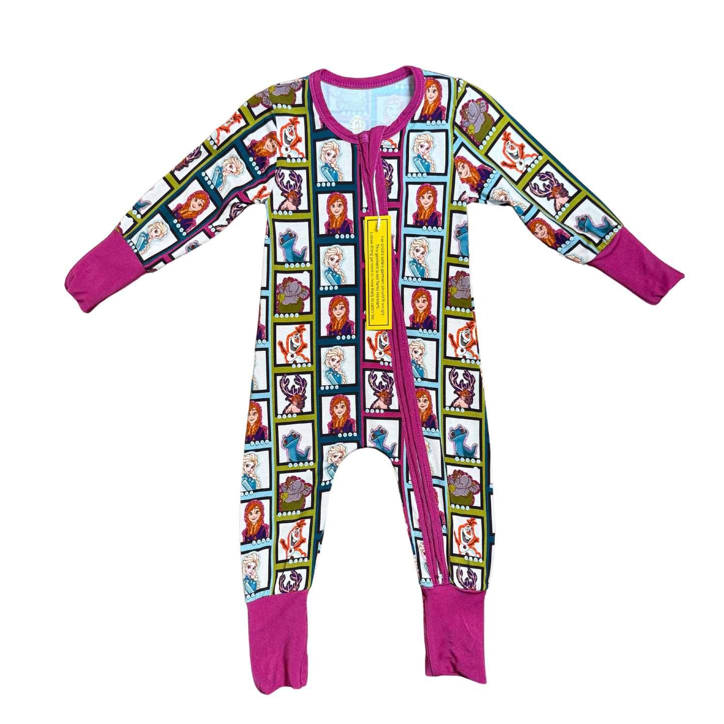 Frozen Character Reels Bamboo Romper (Magenta)