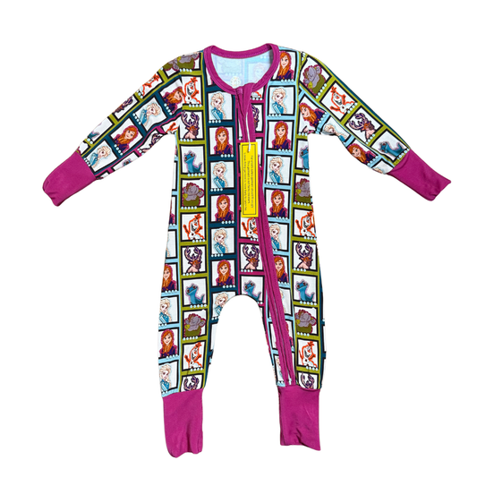 Frozen Character Reels Bamboo Romper (Magenta)