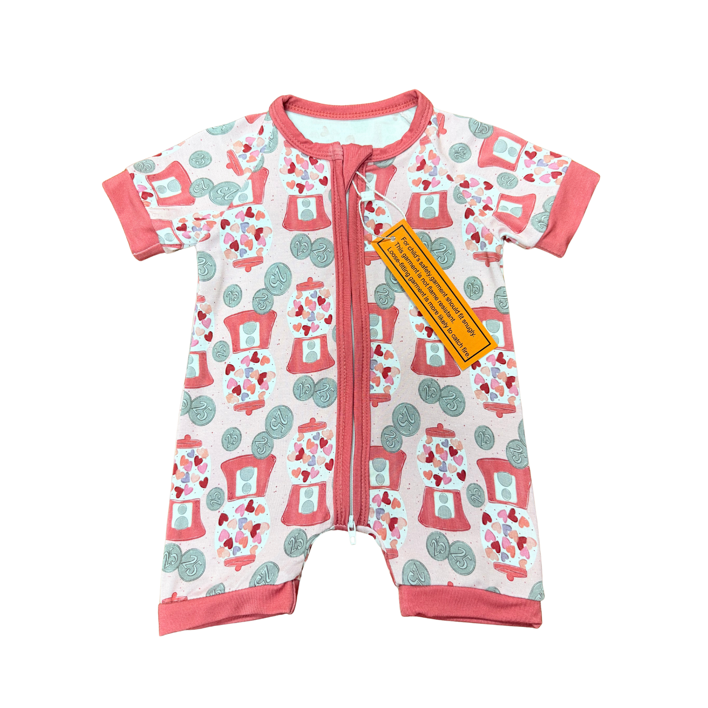 Bubble Gum Jar Bamboo Short Romper