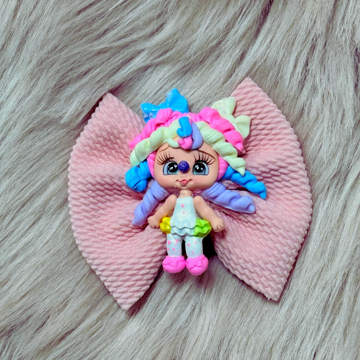Silly Clown Girl Clay Bow