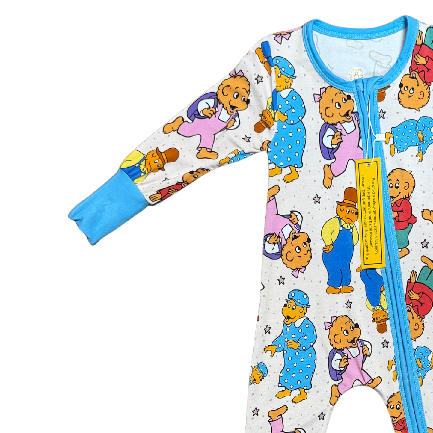 A Family of Bears Bamboo Romper (Blue)