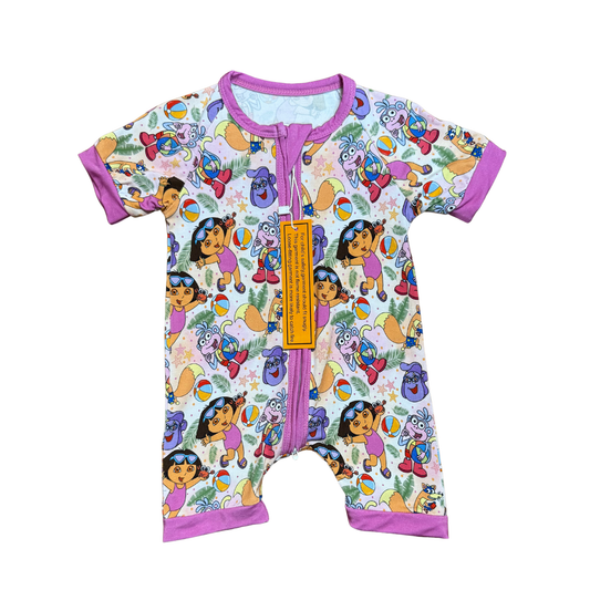 Dora Explores The Beach Bamboo Short Romper