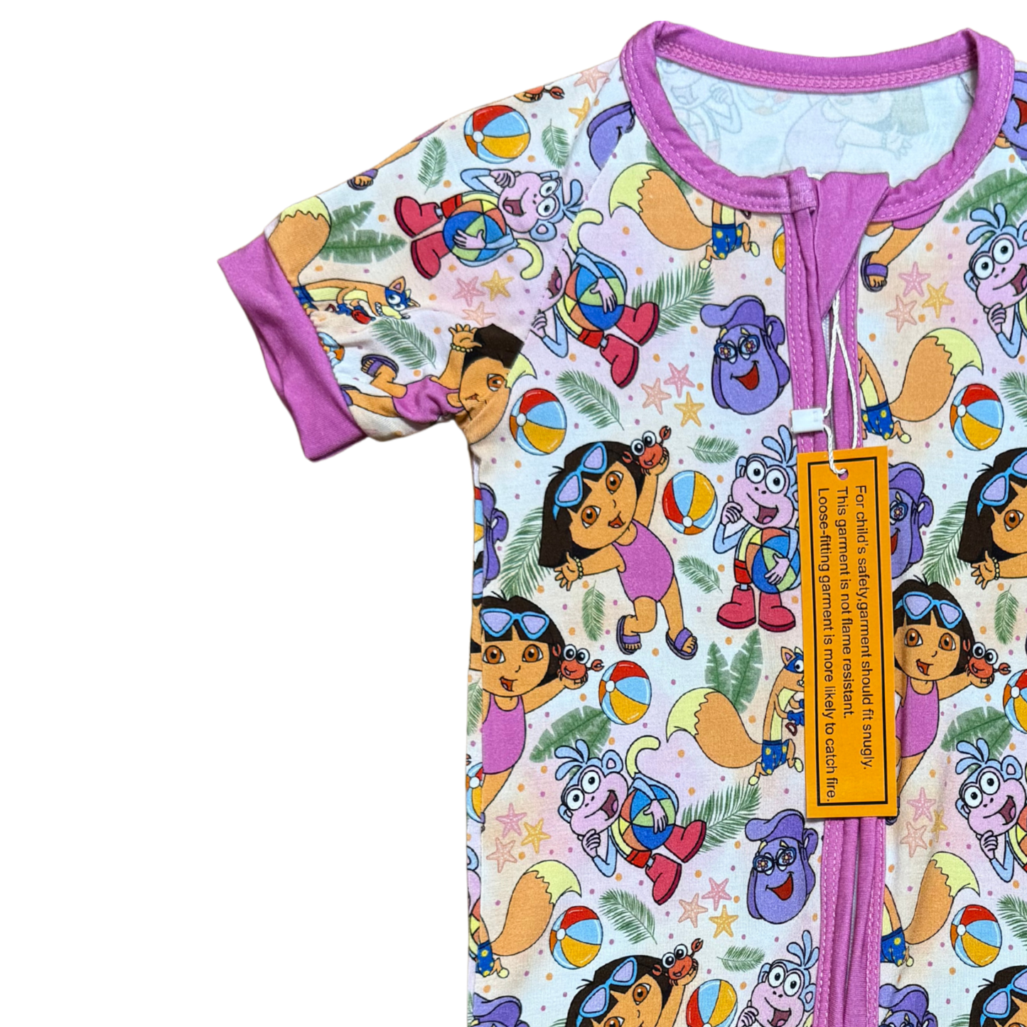 Dora Explores The Beach Bamboo Short Romper