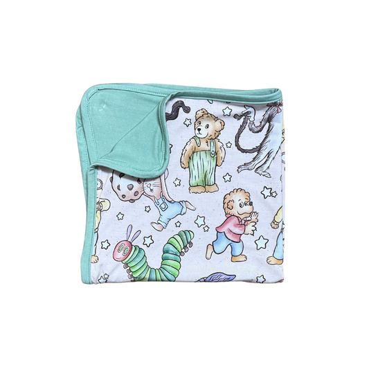 My Favorite Library Friends Mini Bamboo Blanket