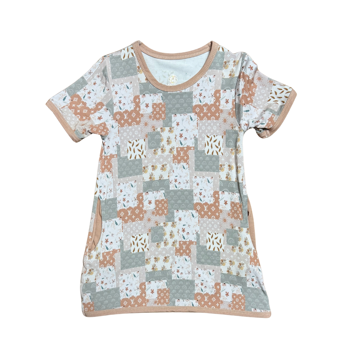 Bougee Patches Girls Night Gown