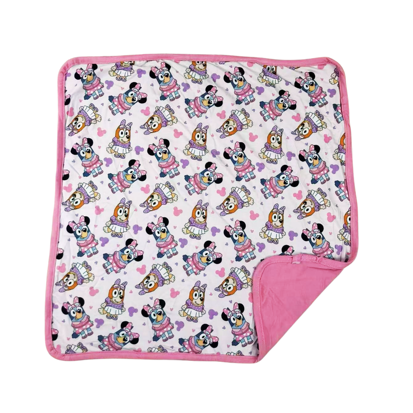 Bluey & Bingo Go To Disney Mini Bamboo Blanket