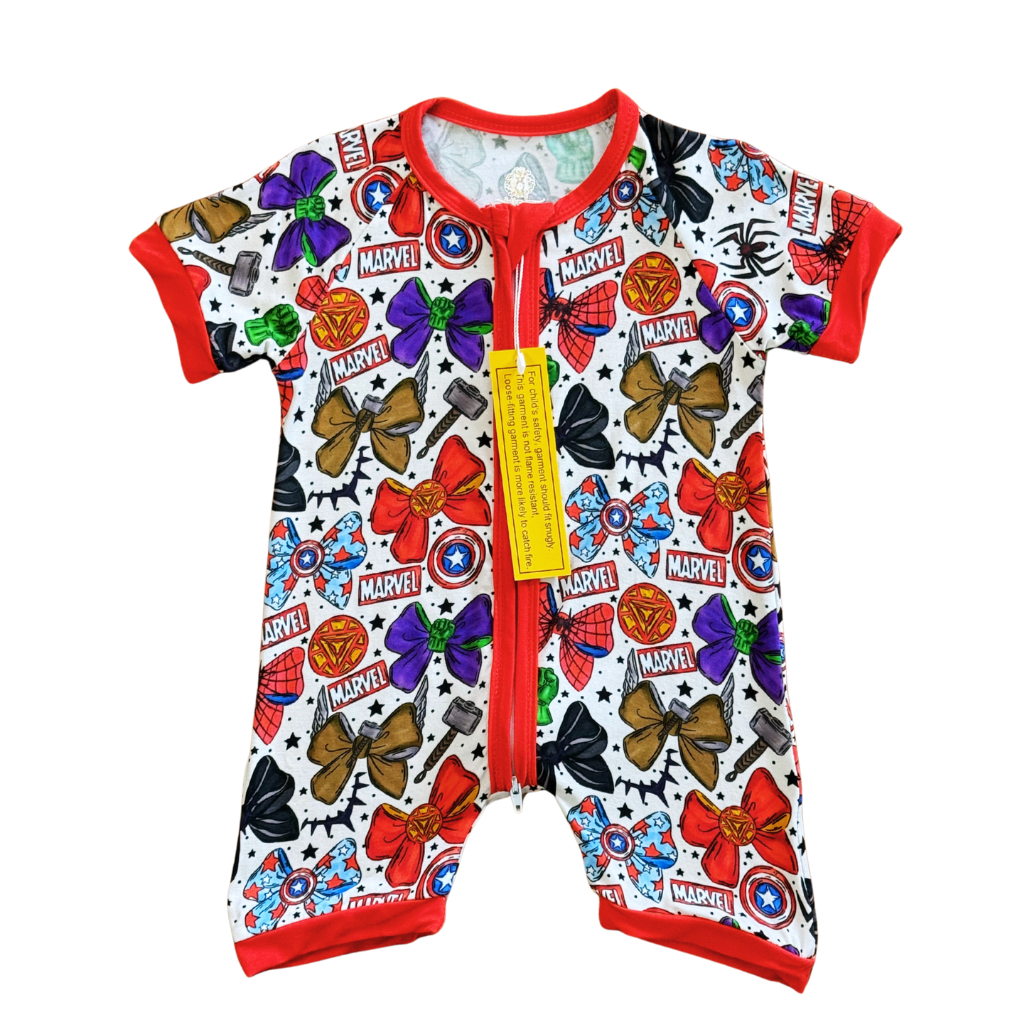 Marvel Bows Bamboo Short Romper
