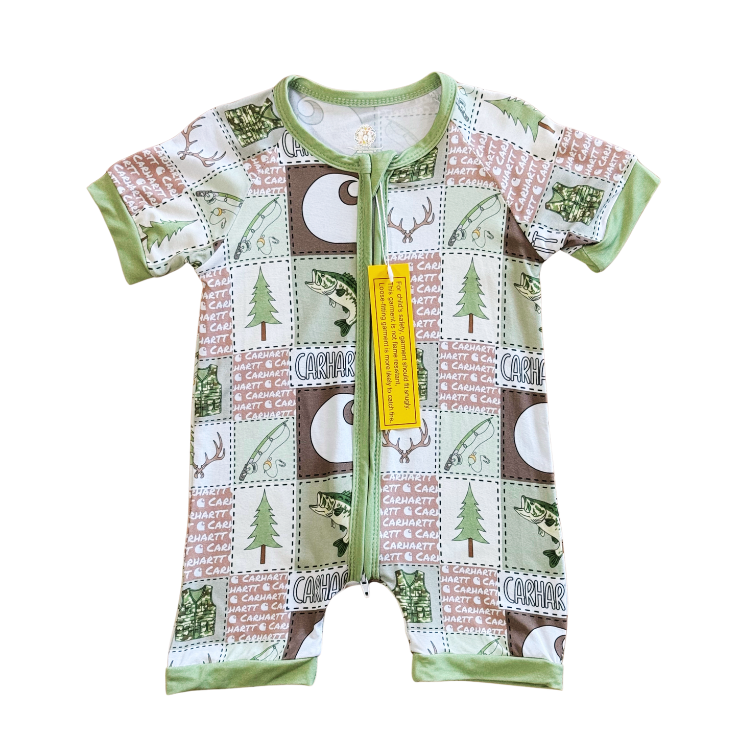 Patchwork Carhart Bamboo Short Romper