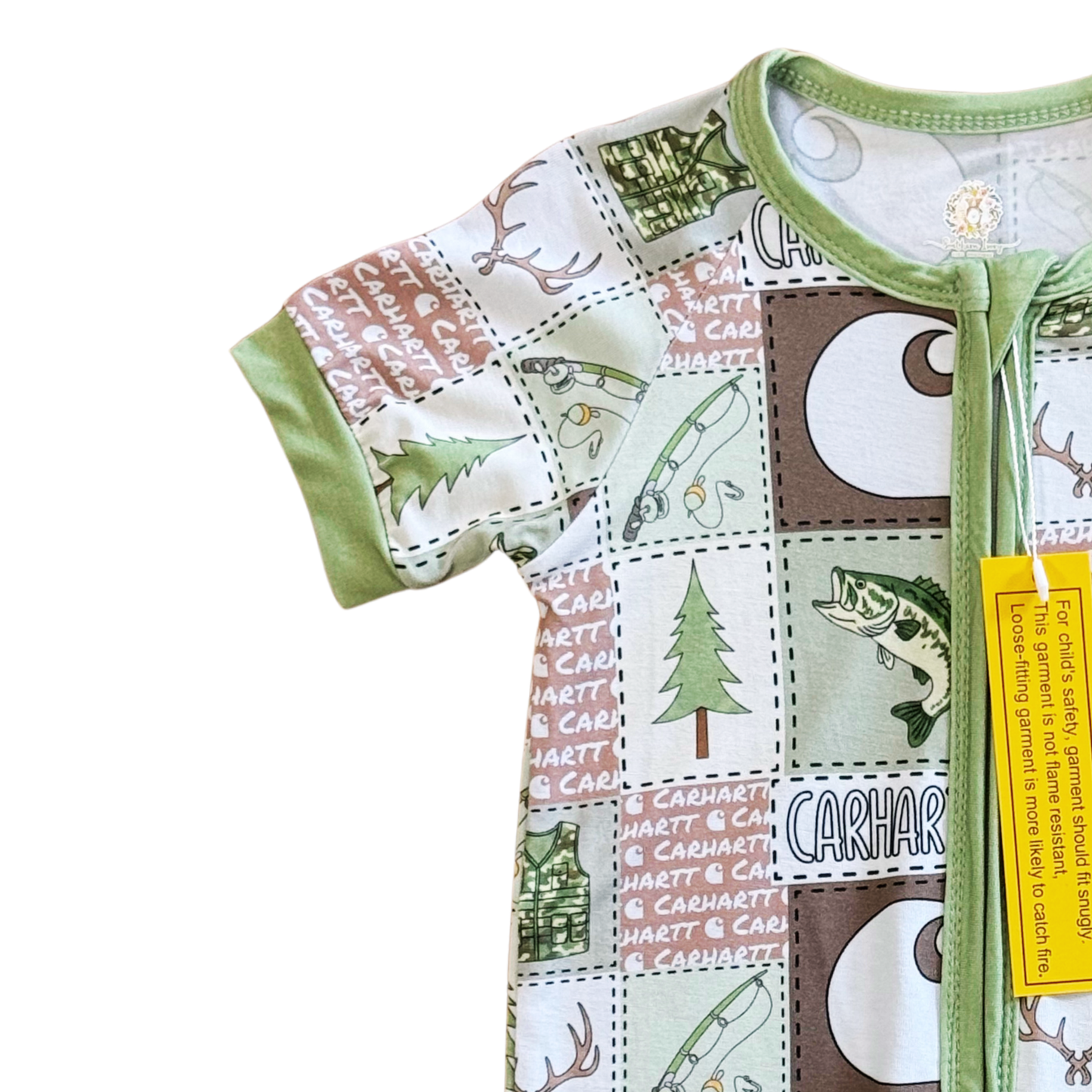 Patchwork Carhart Bamboo Short Romper