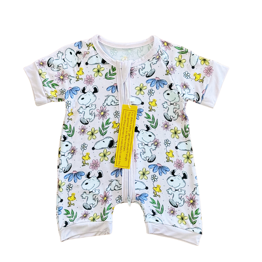 Snoopy Bamboo Shortie Romper