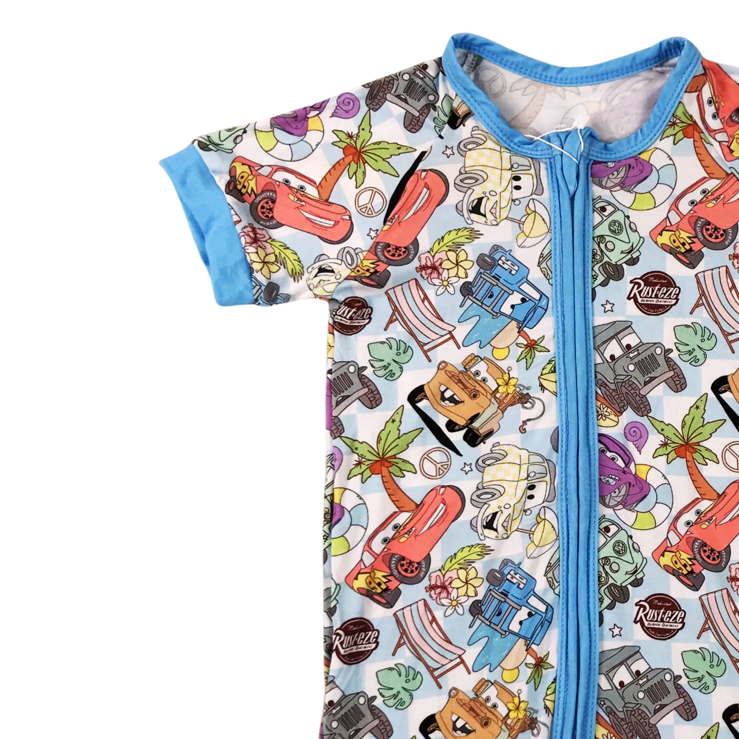 Cars On Vacation Bamboo Short Romper
