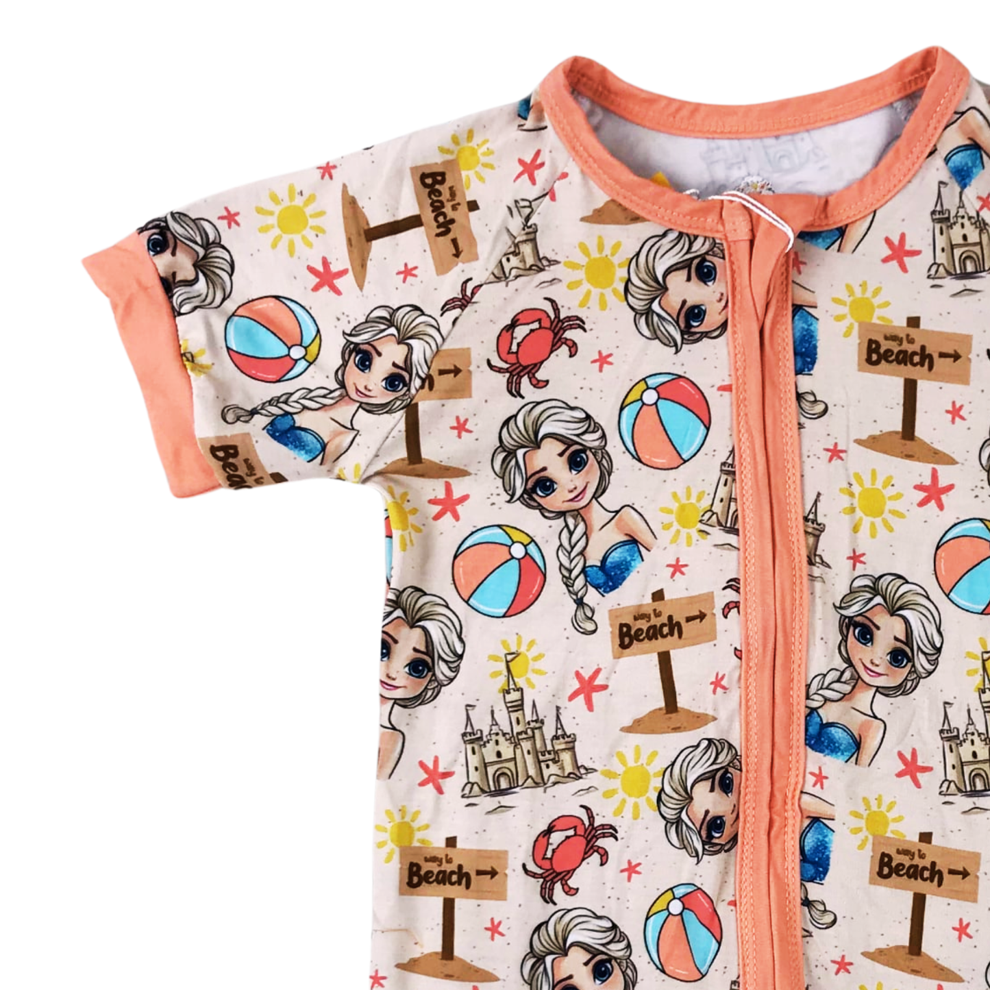 Elsa Goes To The Beach Bamboo Short Romper