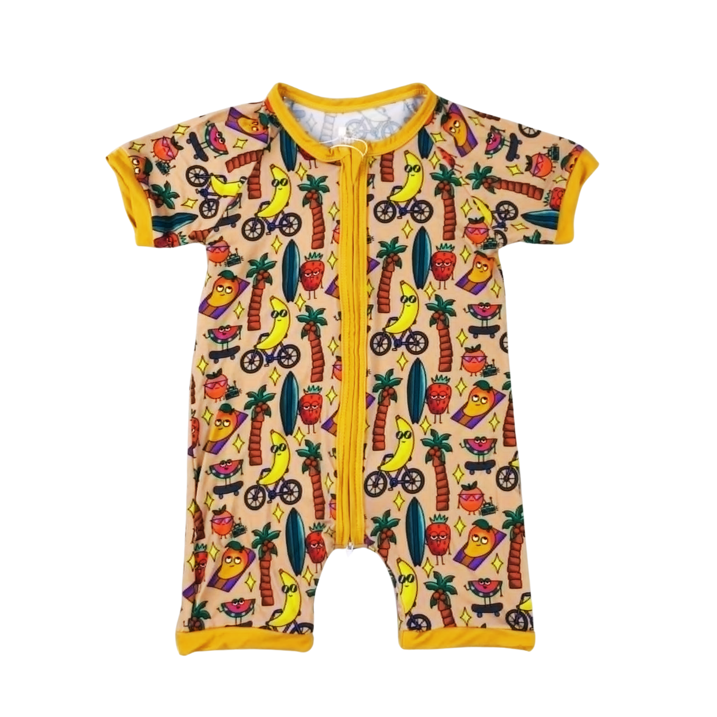 Summertime Fruit Bamboo Short Romper