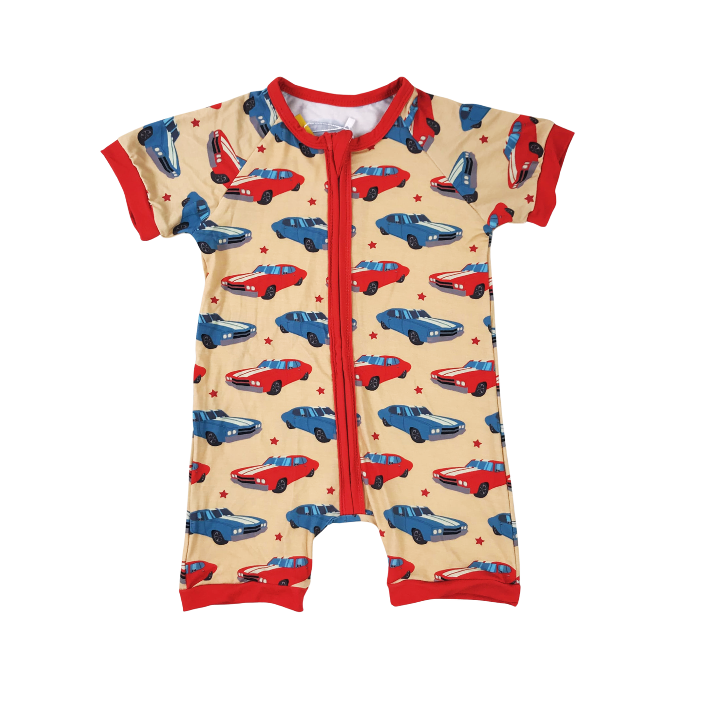 Classic Cars Bamboo Short Romper