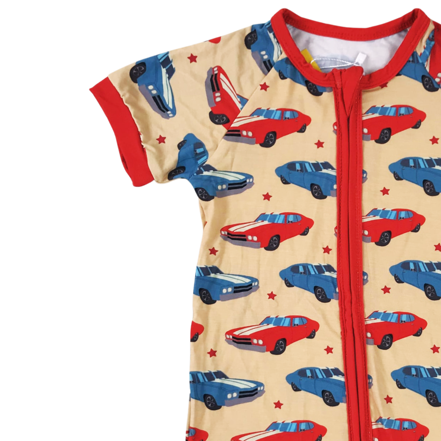 Classic Cars Bamboo Short Romper