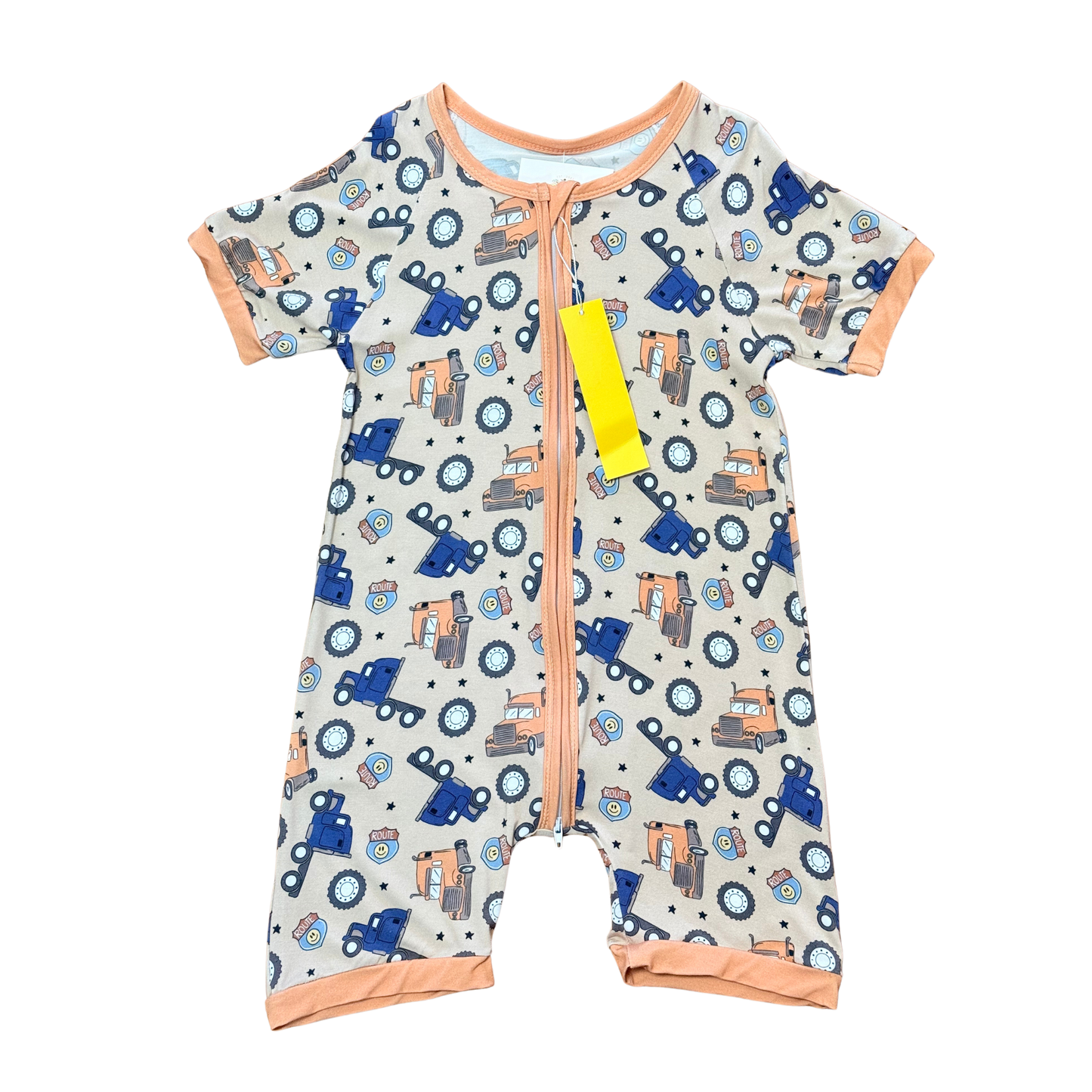 Mack Truck Bamboo Short Romper